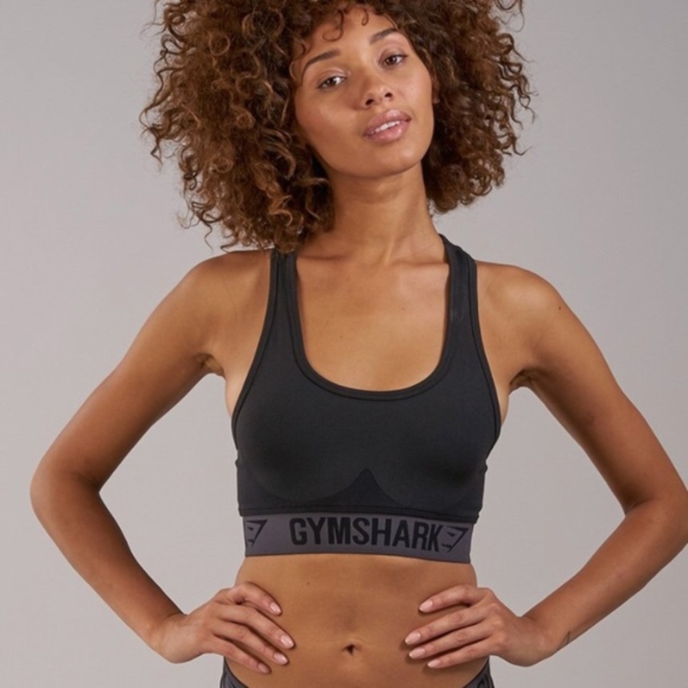 Gymshark Flex Bra-M-Black Marl